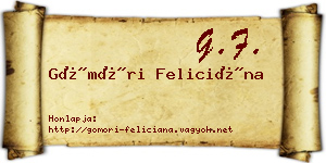 Gömöri Feliciána névjegykártya